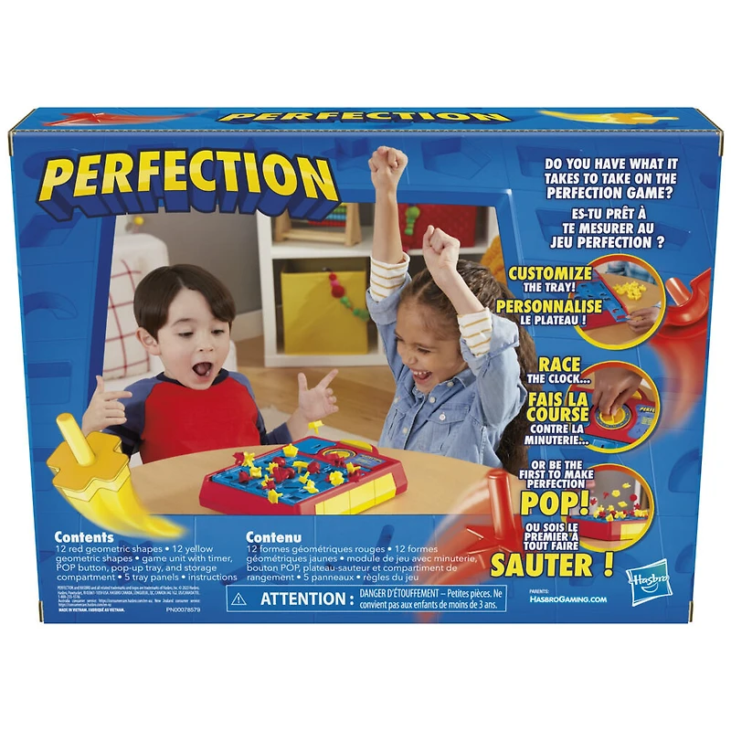 Jeu pour enfants Perfection, jeu sautant, plus de 250 combinaisons possibles sur le plateau
