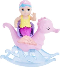 Poupée Barbie Sirène - Coffret Soins, bébés sirène, pieuvre et phoque