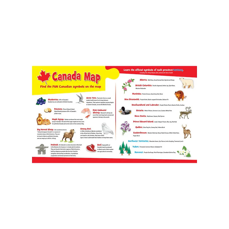 Masterpieces Puzzle Company Canada Map 36 Piece Floor Jigsaw Puzzle - English Edition