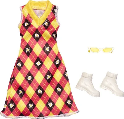 Barbie - Coffret Tenue - Look complet - Robe argile et accessoires