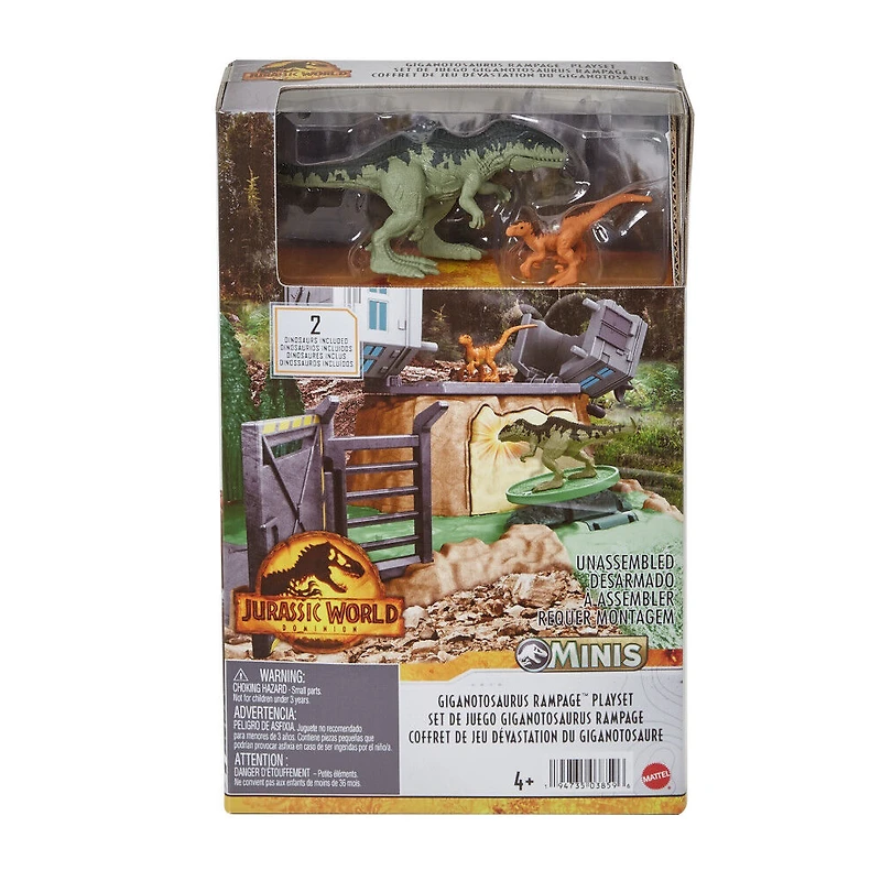 Jurassic World - Minis - Coffret de Jeu - Attaque du Dino Géant