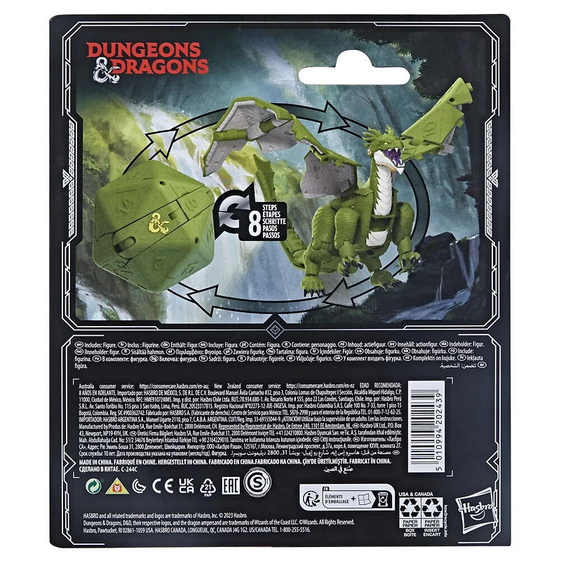 Dungeons and Dragons Dicelings, monstre-dé de collection DandD dragon vert, figurine de dragon
