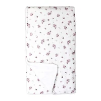 Baby Mode Signature Muslin Plush Blanket: Mauve Floral