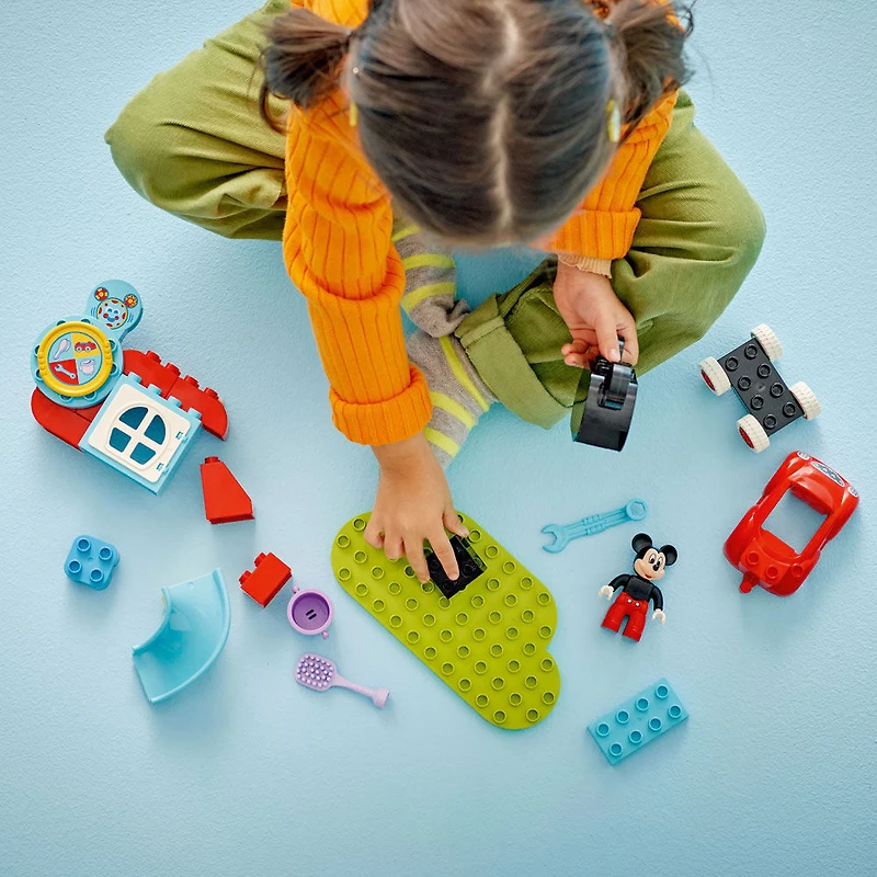 LEGO DUPLO | Disney La maison et la voiture de Mickey, Ensemble de construction, Jouet de tri à construire 10454