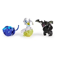 Bakugan Starter 3-Pack, Special Attack Mantid, Titanium Dragonoid et Trox, figurines articulées personnalisables qui tournent et cartes à collectionner