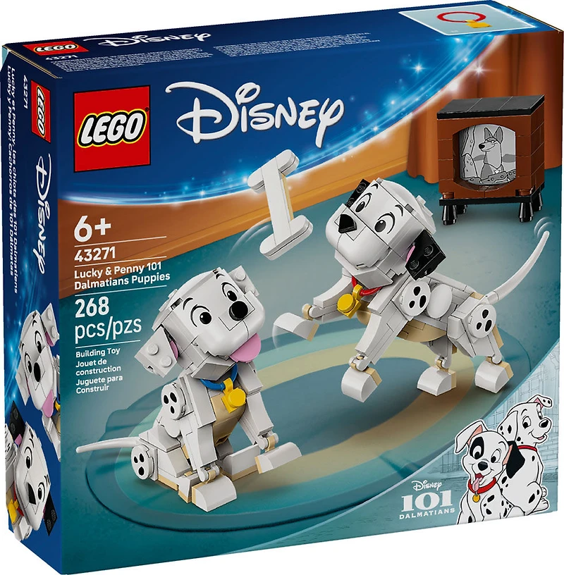 LEGO Disney Lucky & Penny 101 Dalmatians Puppies - Kids Toy for Boys and Girls 6+ - 43271