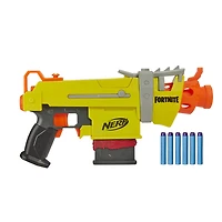 Nerf Fortnite, blaster à fléchettes SMG-L motorisé avec 3 cibles, chargeur 6 fléchettes et 6 fléchettes Nerf Elite officielles - Notre exclusivité