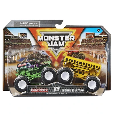 Monster Jam, Monster trucks officiels en métal moulé Grave Digger Vs. Higher Education, échelle 1:64