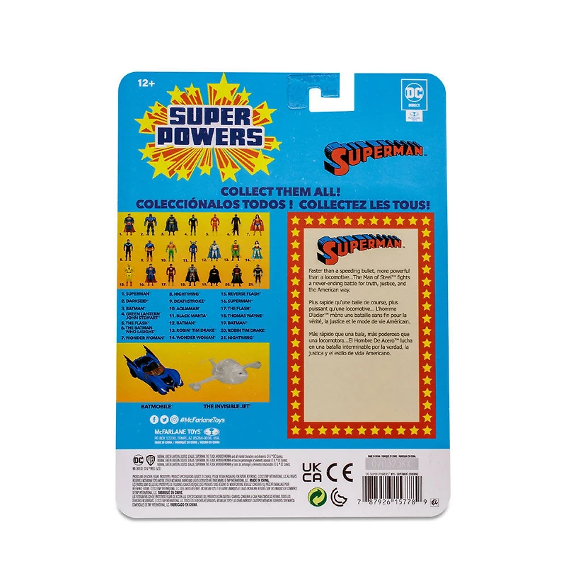 Figurine DC Super Powers 5" - Superman Reborn