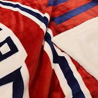 Couverture en polaire Sherpa à motif sportif des Canadiens de Montreal de la LNH(50 x 60)