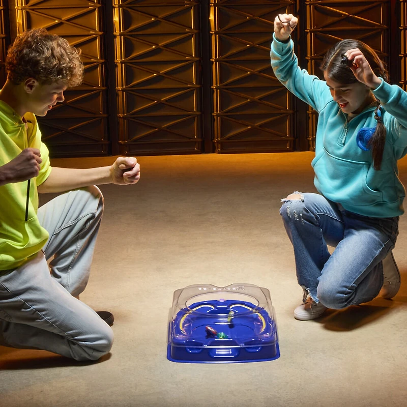 Beyblade X Drop Attack Battle Set with Beystadium Arena, 2 Right-Spinning Takara Tomy Tops, 2 Launchers, Battling Tops Game Toys