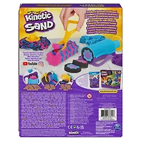 Kinetic Sand,Coffret Slice N' Surprise avec 383 g de sable de jeu noir, rose et bleu et 7 outils