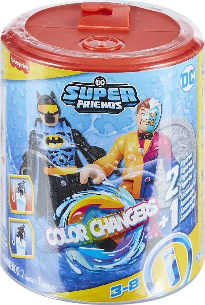 Imaginext DC Super Friends Batman Figure Set with Two-Face and Color-Changing Action, Preschool Toys
