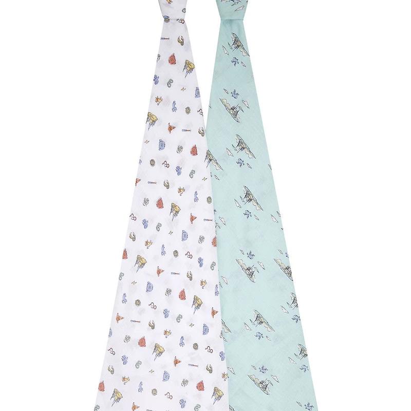 Muslin Swaddle Blk 2 Pack - Harry Potter