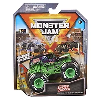 Monster Jam, Monster truck Grave Digger officiel, véhicule en métal moulé, échelle 1:64