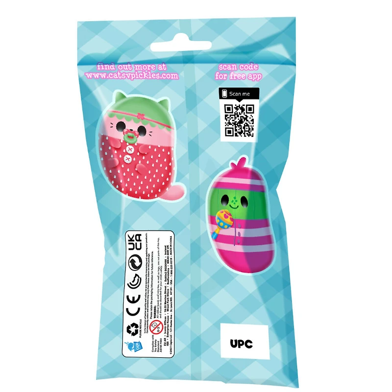 Kittens vs Gherkins - Mystery Bag - Contains 1 Pair of 3" Bean Filled Plushies!