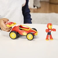 Marvel Iron Man and his Awesome Friends, figurine Iron Man et véhicule Bolide Iron Man