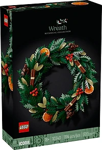 LEGO Icons Wreath-Making Kit, Holiday Garland, Centerpiece Table Decoration, Holiday Home Décor, 10340