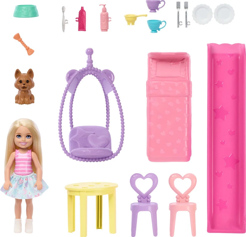 Barbie-Coffret La maison transformable de Chelsea-avec accessoires
