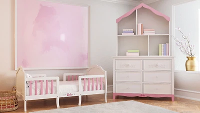 Lit pour tout-petit Barbie Blanc & Rose