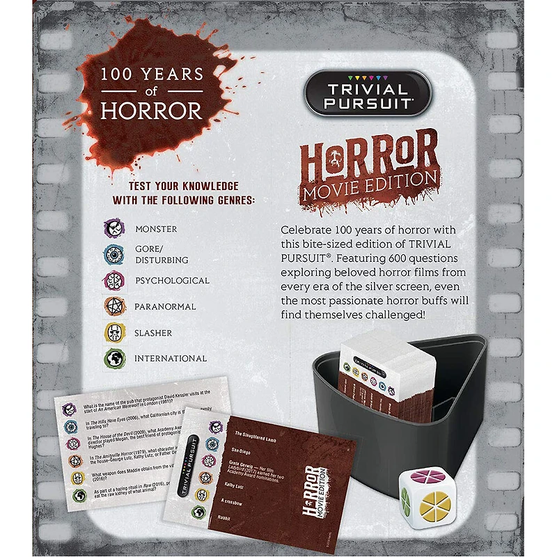 TRIVIAL PURSUIT: Horror Movie Edition Jeu De Cartes - Édition anglaise