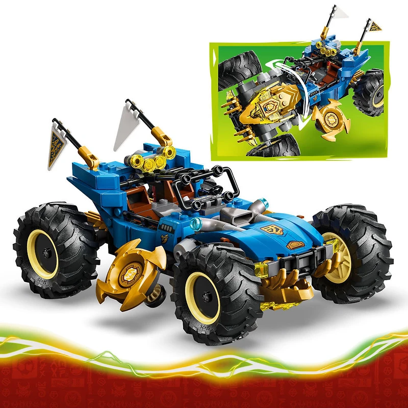 LEGO NINJAGO La Voiture Transformable de Jay, Voiture de Ninja, Ensemble de Construction avec 5 Figurines 71856