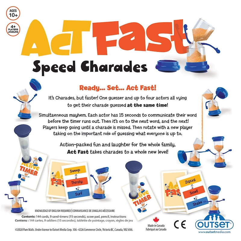 Agis Vite - Le Jeu des Charades de Vitesse - Édition anglaise