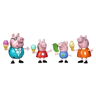 Peppa Pig Peppa's Adventures Peppa's Family Ice Cream Fun Figure 4-Pack Toy