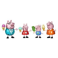 Peppa Pig Peppa's Adventures Peppa's Family Ice Cream Fun Figure 4-Pack Toy