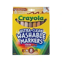 8 ct Multiculturel marqueurs à trait large lavables ultra-clean