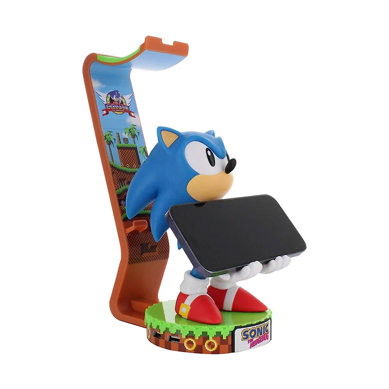 Exquisite Gaming SEGA: Sonic Cable Guy Deluxe support pour contrôleur, casque et téléphone éclairant
