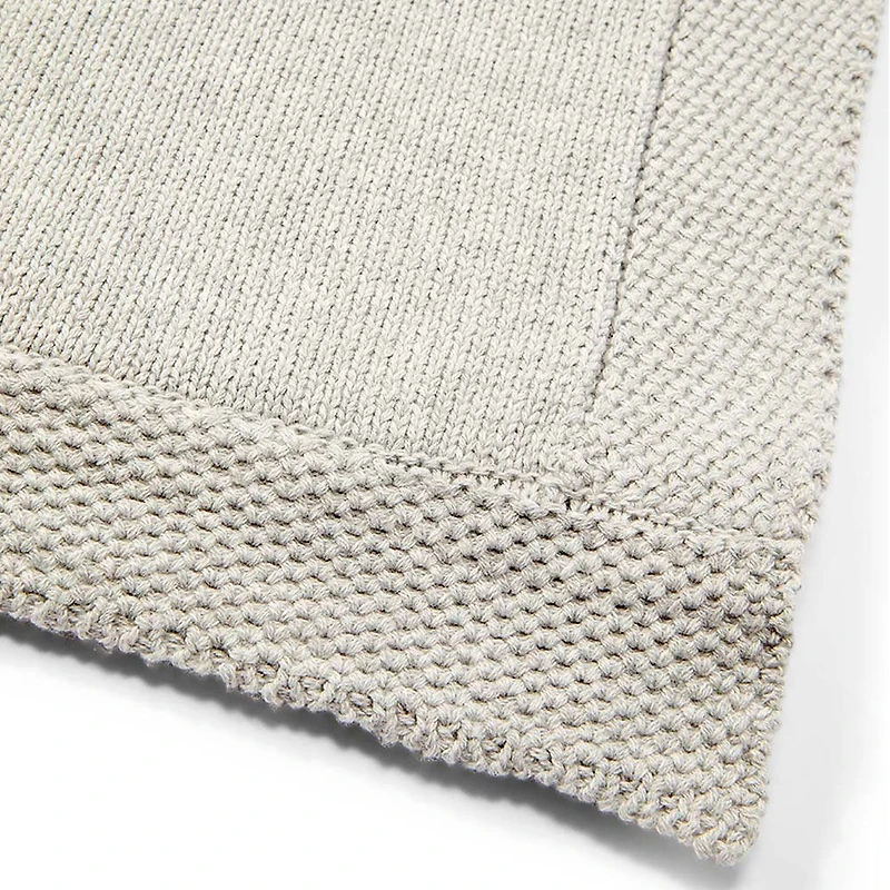 Baby Mode Signature gris Tricot Couverture avec bordure