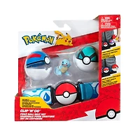 Pokémon - Ensemble de ceinture Clip 'N Go - Carapuce (Squirtle) + Super Ball et Filet Ball (Great Ball and Net Ball)