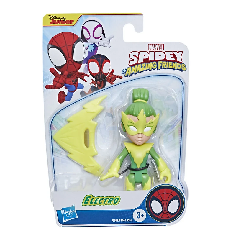 Marvel Spidey et ses Amis Extraordinaires, figurine Electro, jouet de héros précscolaire avec accessoire