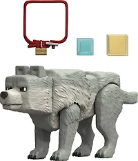Minecraft Dennis the Wolf Action Figure & Accessories, 3.25-inch Toy Set Inspired by A Minecraft Movie