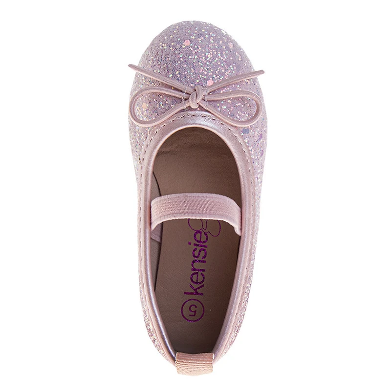 Toddler Pink Glitter Flat Size