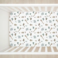 Lot de 2 draps en flanelle Koala Baby Safari/Feuilles