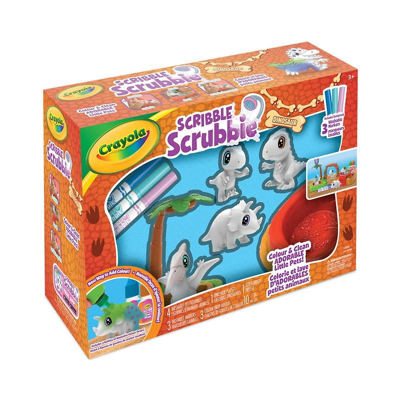 Ensemble Dinosaures Scribble Scrubbie
