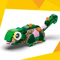 LEGO Creator 3 en 1 La Tortue avec un Nénuphar, Jouet, Se Transforme en Caméléon ou en Grenouille 31377