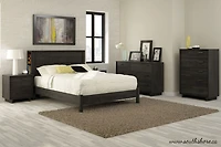 Fynn Table de chevet 2 tiroirs Chêne gris