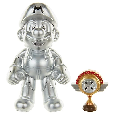 World of Nintendo 4" Figure - Metal Mario with Trophy
