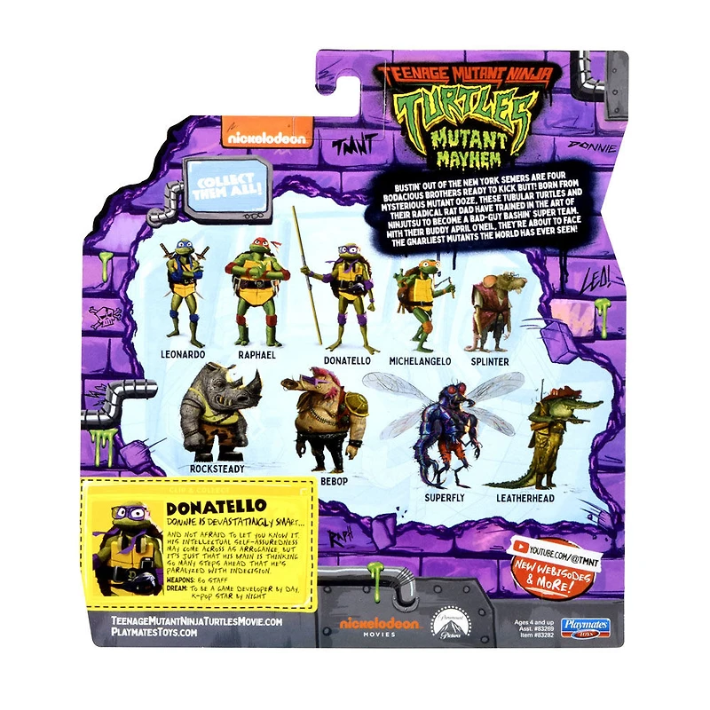 Les Tortues Ninja Mutantes: Mutant Mayhem Figure d'action de base Donatello