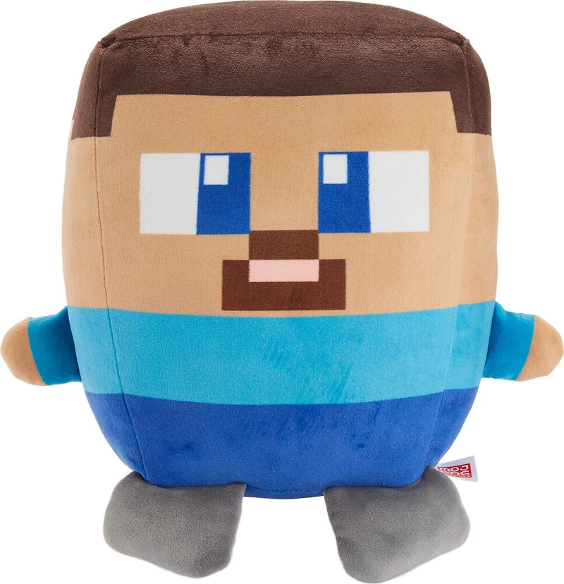 Minecraft Cuutopia 10-in Steve Plush Character Pillow Doll, Collectible Toy