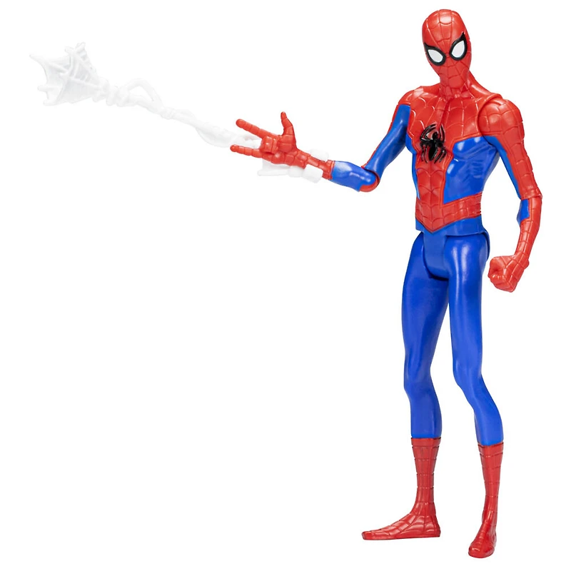 Marvel Spider-Man: Across the Spider-Verse Spider-Man Toy, 6-Inch-Scale Action Figure with Web Accessory, Marvel Toys for Kids Ages 4 and Up