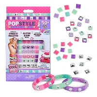 Cool Maker, Extension pour PopStyle Bracelet Maker, Plus de 50 perles à strass, 3 bracelets d'amitié, coffret de fabrication de bracelets, jouets de création artistiques pour filles