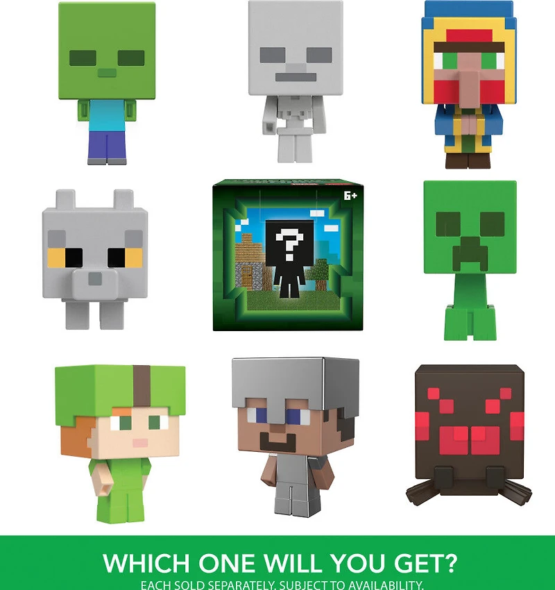 Minecraft-Assortiment Mini-Têtes Modulables, personnages jeu vidéo