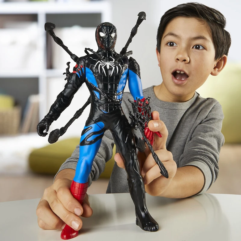 Marvel Spider-Man VenomVersus, figurine Spider-Man Métamorphose liquide avec accessoires