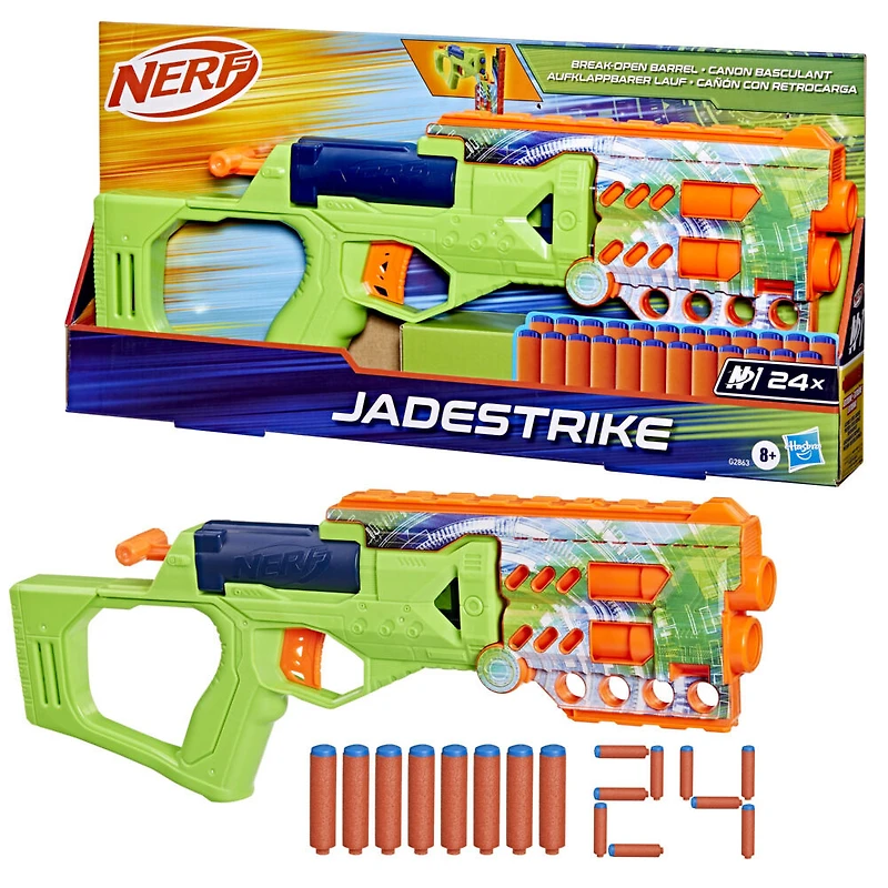 Blaster à fléchettes Nerf N Series Jadestrike, 24 fléchettes officielles Nerf N Series N1 - Notre exclusivité