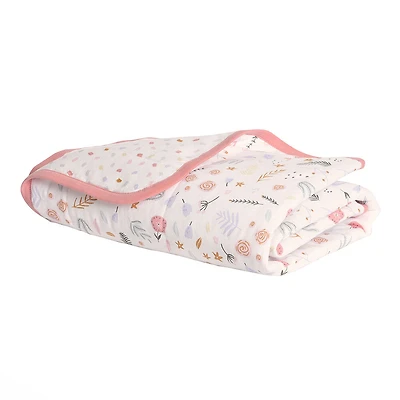 Baby's First by Nemcor Quilted Cotton Jersey Blanket, Floral