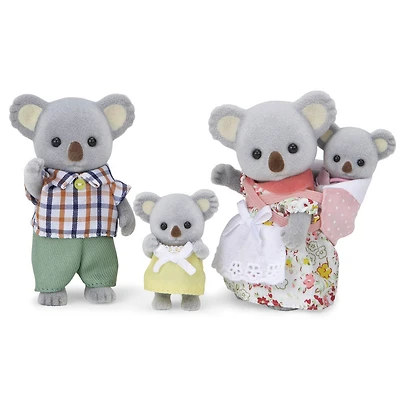 Calico Critters Outback Koala Family, Lot de 4 figurines de poupée à collectionner
